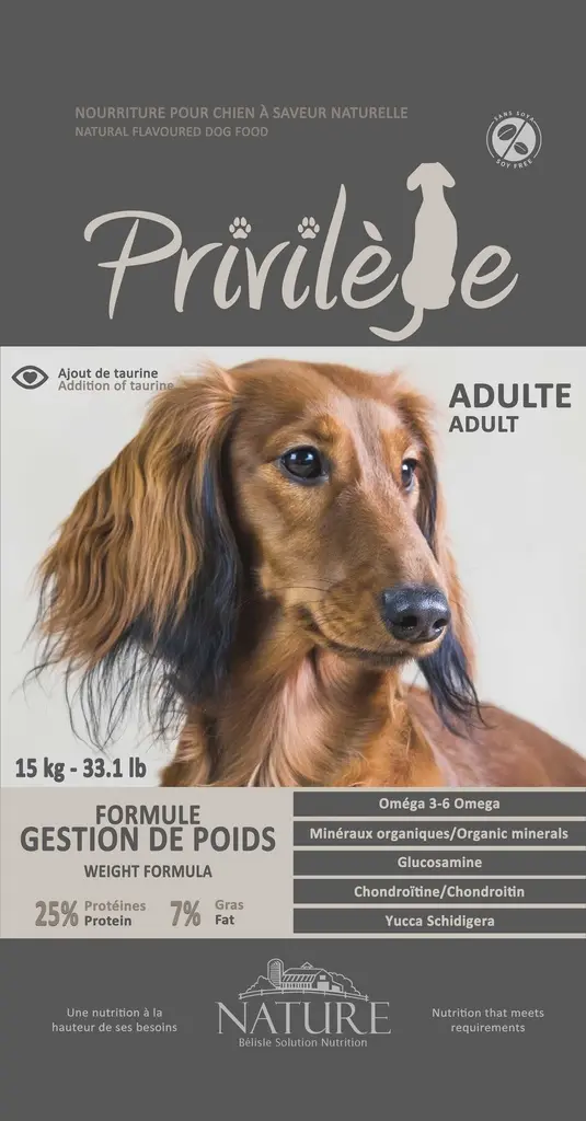 CHIEN GESTION DE POIDS PRIVILEGE