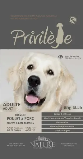 [NAADOGPMP15S] CHIEN PRIVILEGE POULET PORC